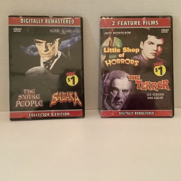 Other - New Sealed DVD Little Shop of Horrors/The Terror and The Snake People/Shabaka